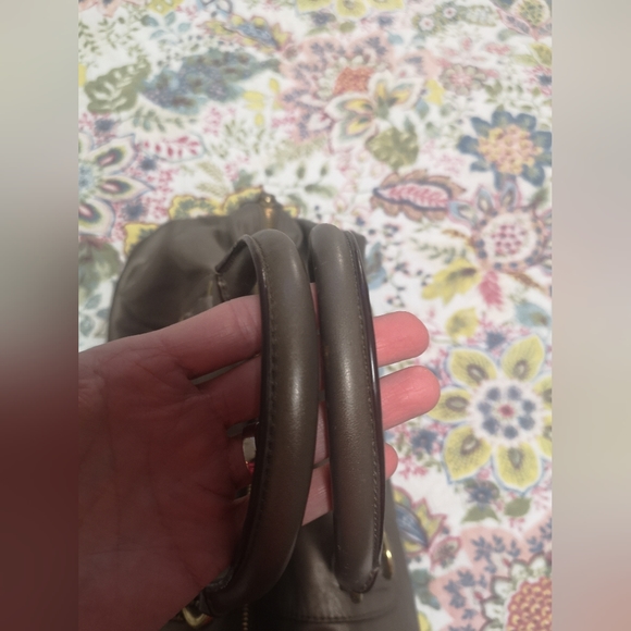 Coach Ashley Convertible Leather Satchel Handbag Shoulder Bag Pewter Metallic - Picture 12 of 15